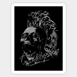 The Return Of The Living Dead, Retro Horror. (Black & White) Magnet